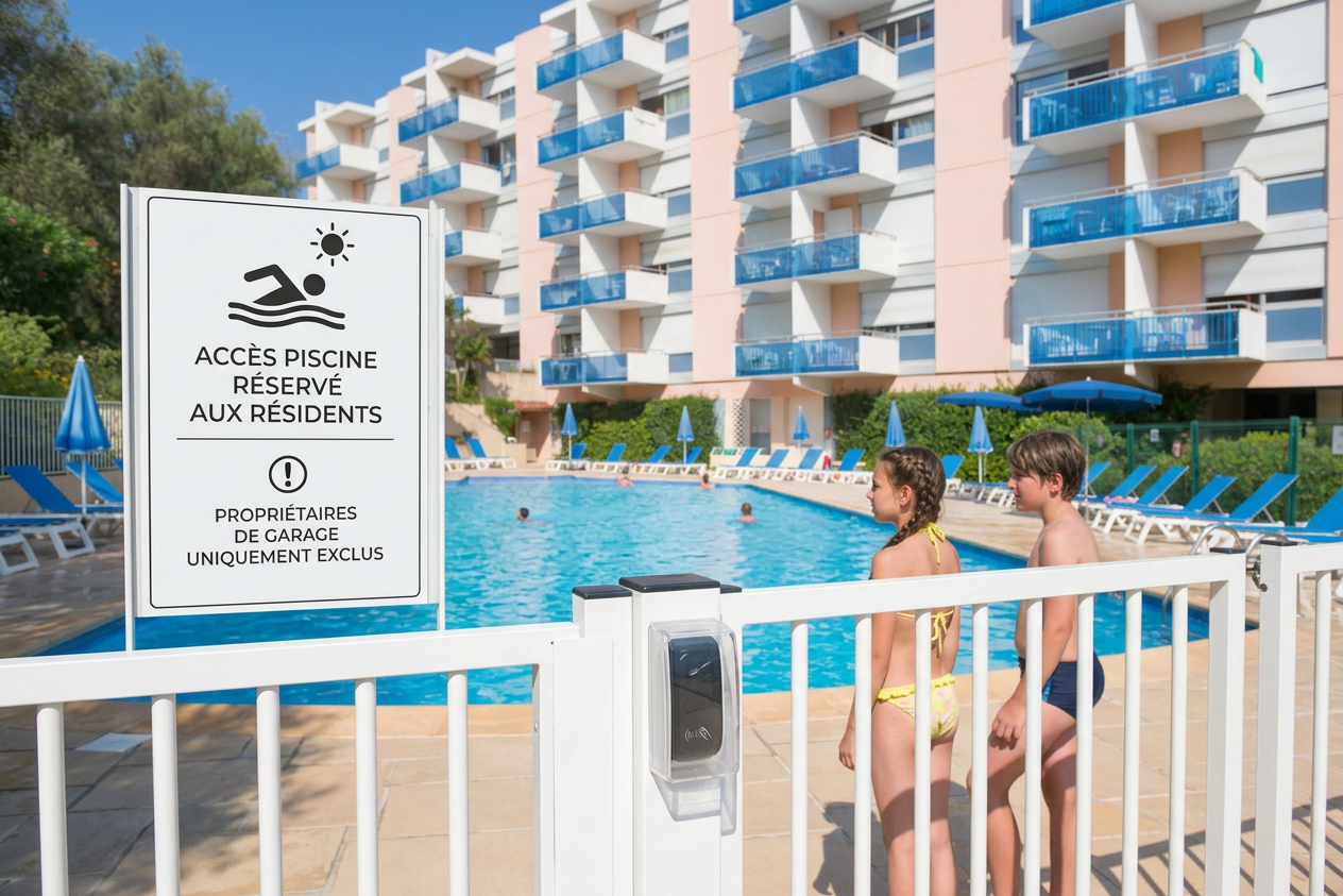 Accès piscine en copropriété : les propriétaires de garage exclus