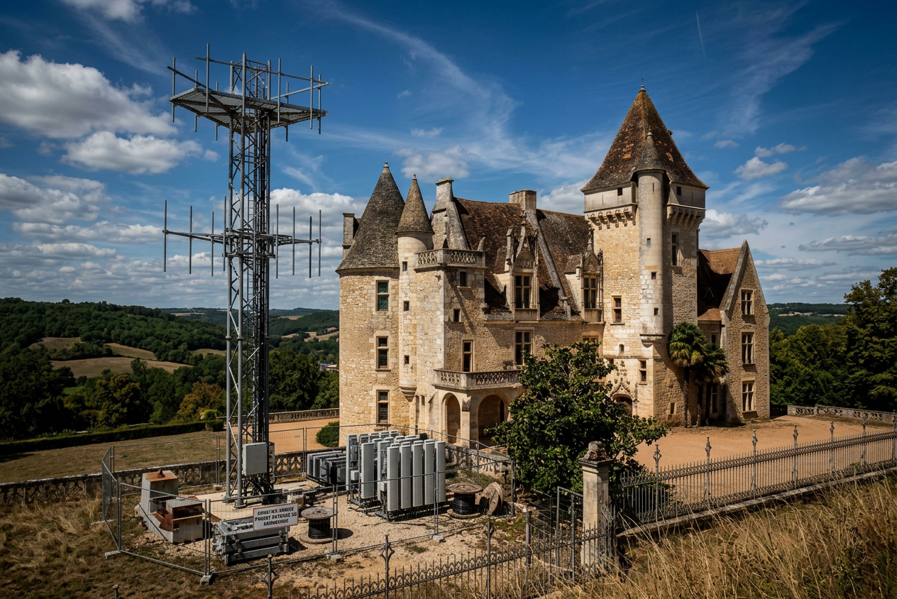 Antenne 5G près du château des Milandes : le projet abandonné