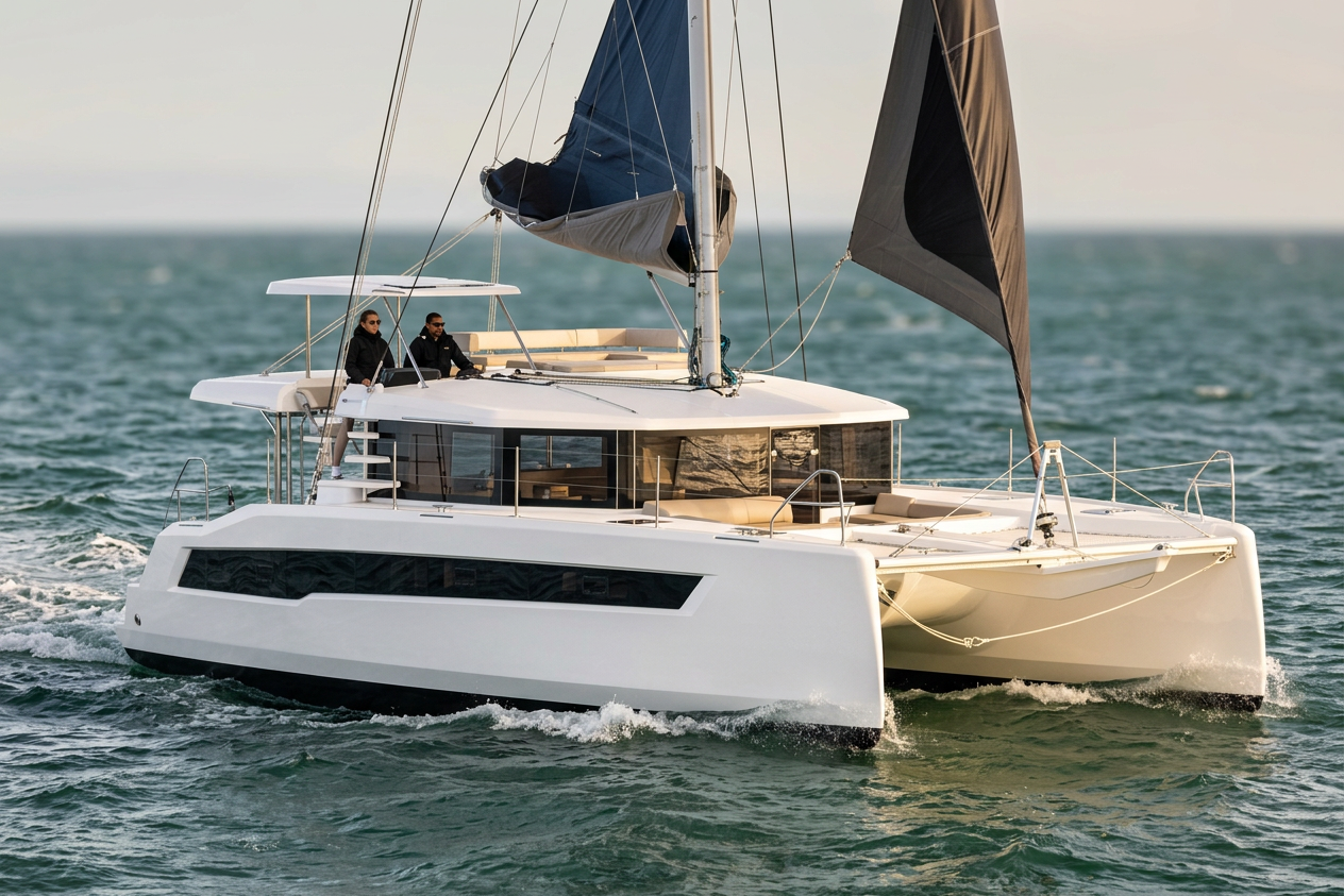 Catamaran Leopard 43 : puissance, confort et vision à 360°