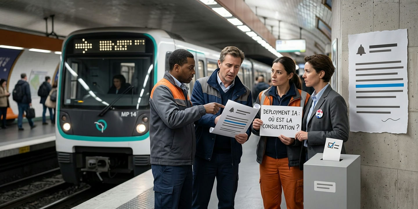 Alarme sociale à la RATP sur le déploiement de l'IA sans consultation
