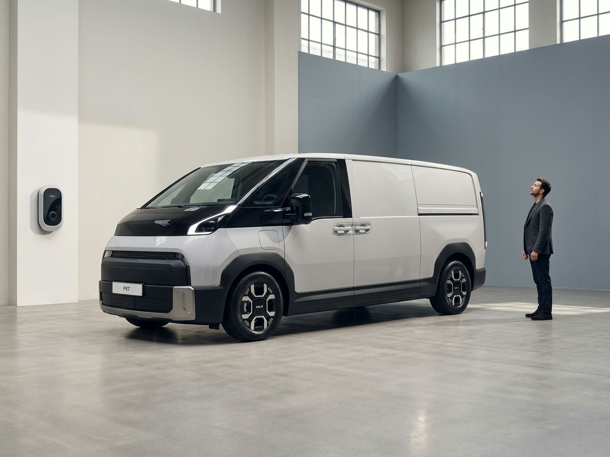Kia PV7 : grand utilitaire électrique 800 V et plus de 460 km d'autonomie