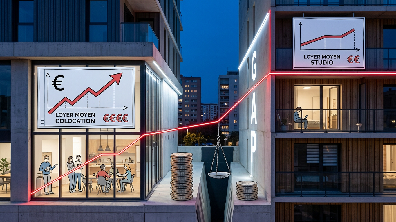 Loyers des colocations : l'écart se creuse avec les studios