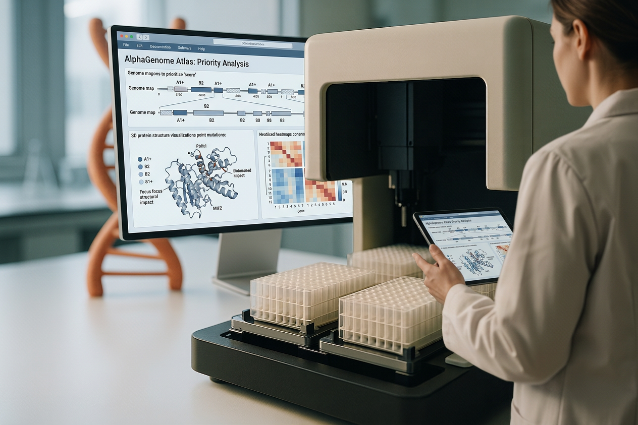 AlphaGenome Atlas et l'IA pour prioriser les mutations génétiques