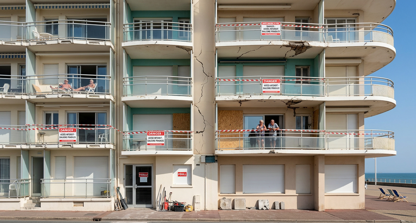 Balcons dangereux à Saint-Jean-de-Monts : les habitants privés d'accès